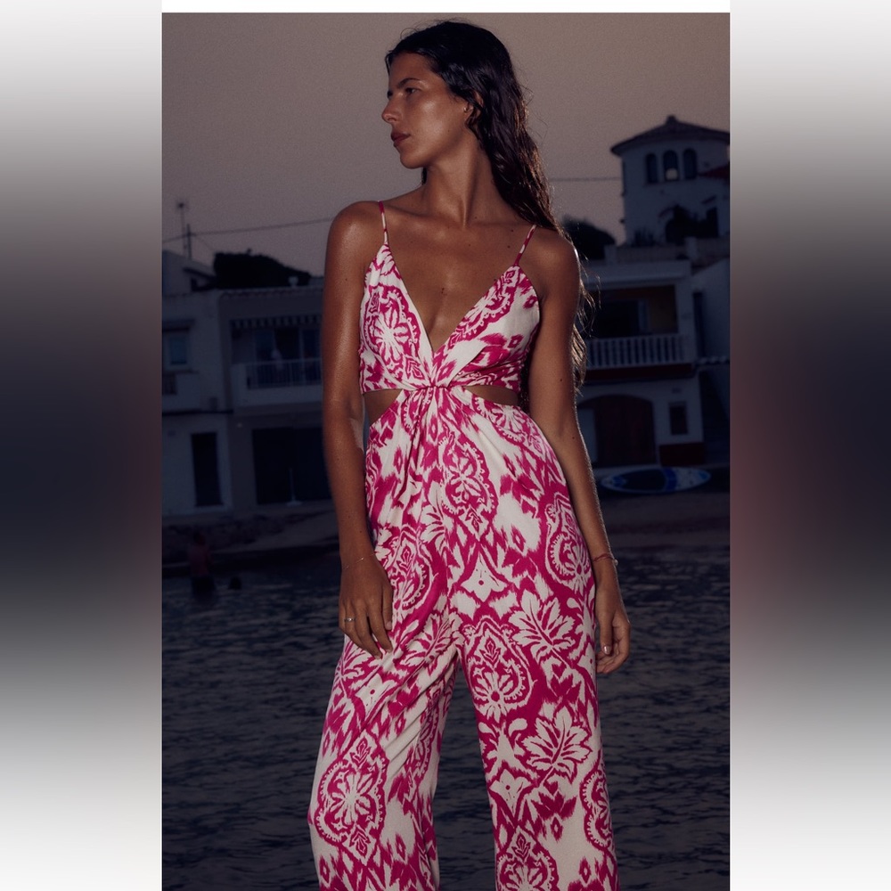 NWOT Zara printed jumpsuit